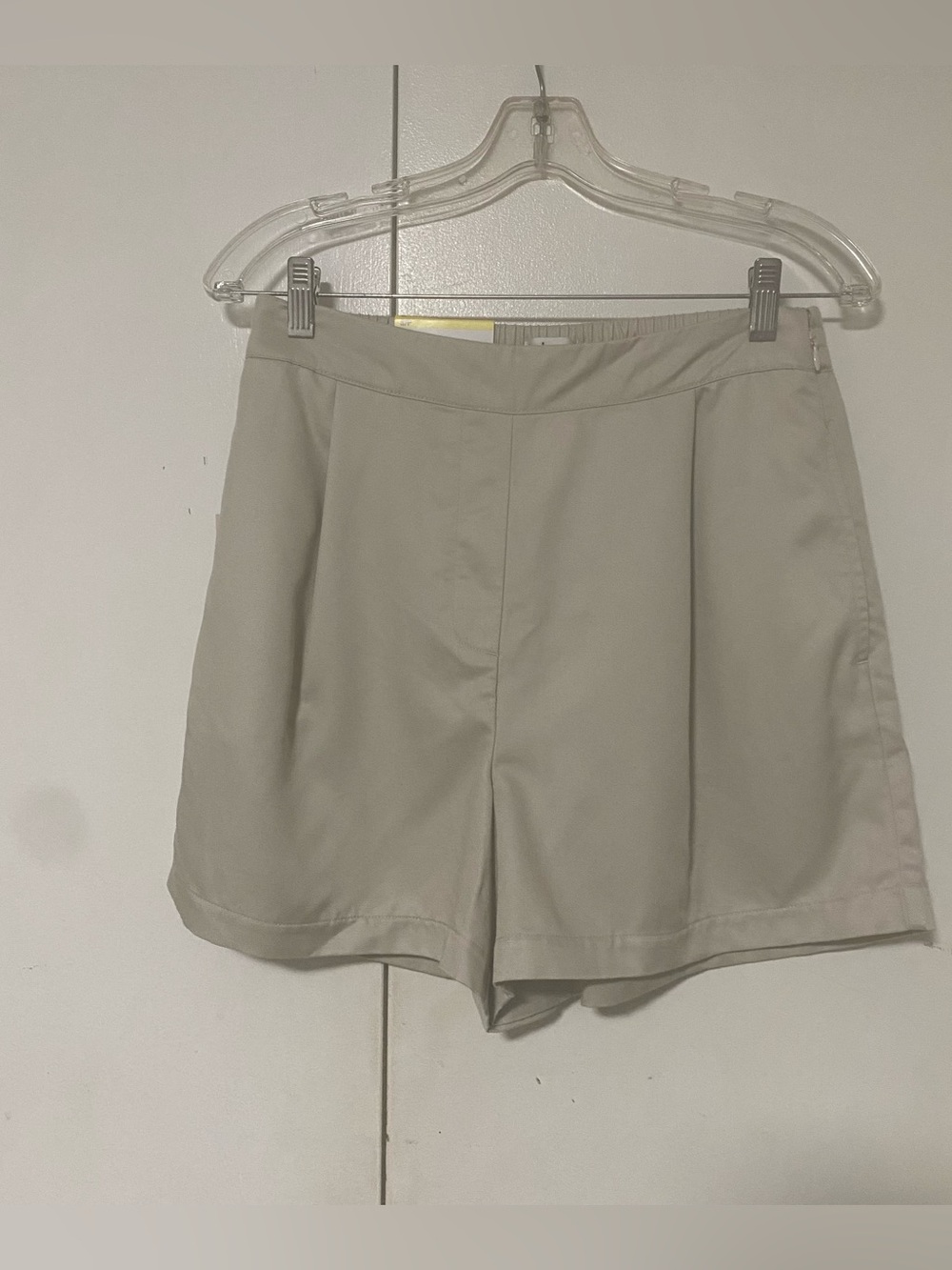 Frank and Oak High-Rise Women's Shorts in Light Beige